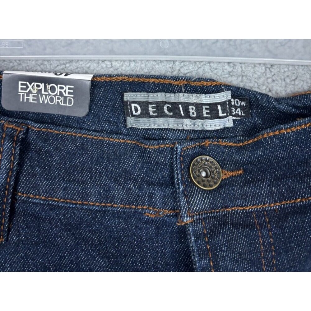 Decibel Mens 5 Pocket Carpenter/Utility Jeans Denim Blue Jeans 40W X 34L NWT's. - Picture 3 of 8